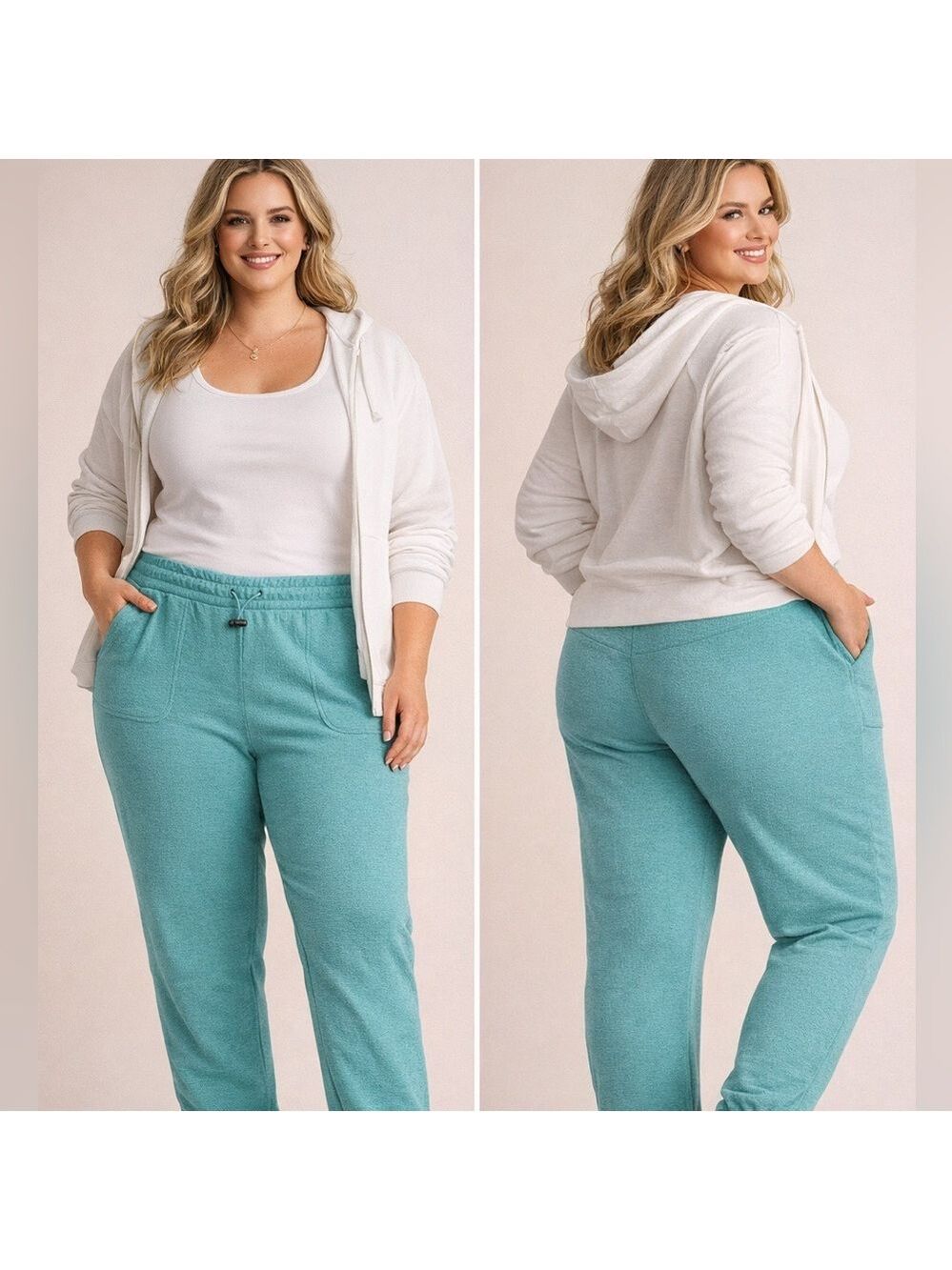 Nine West teal Active textured joggers Woman’s size 1X new with tags - Picture 1 of 14